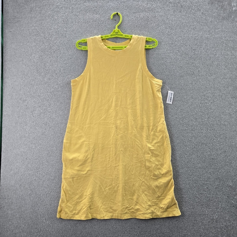 Old Navy Women Dress M Yellow Mini Tank Scoop Neck Pullover NWT